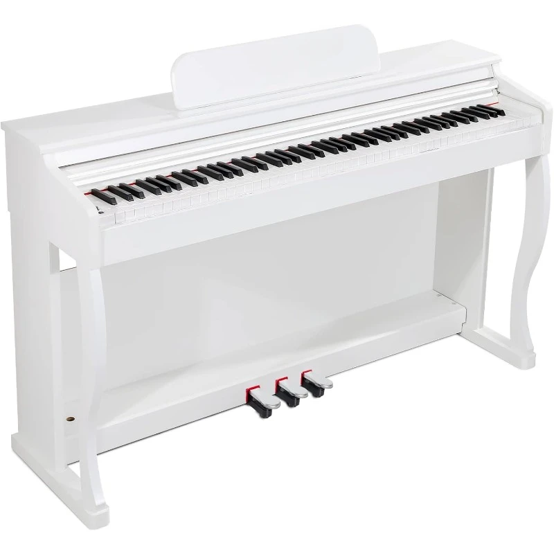 Digital Piano 88 Key Weighted Keyboard Piano Full-size Piano Keyboard with Sheet Music Stand Triple Pedal Beautiful and Durable