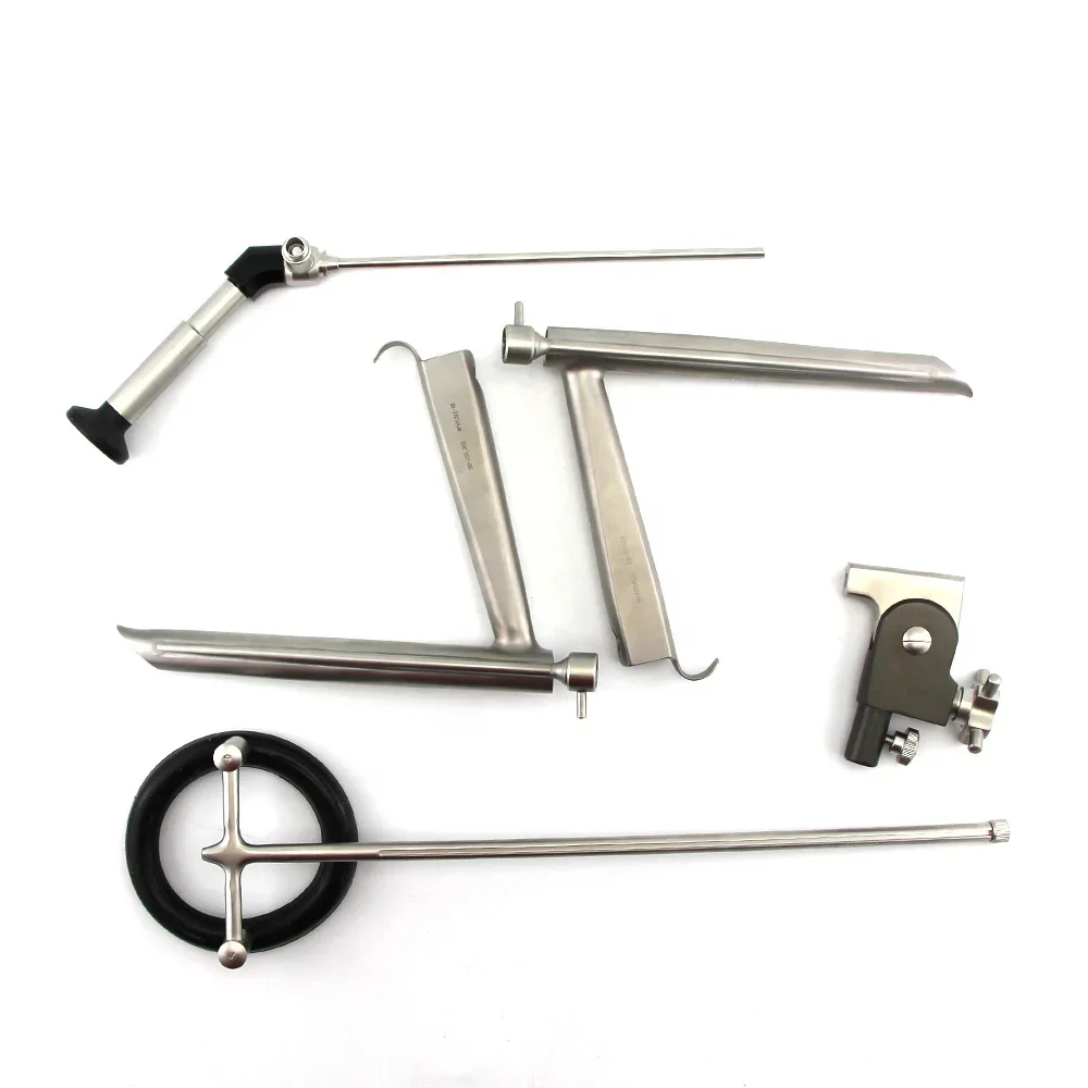 ENT 0/12/30 Degree Self-retaining Laryngoscope Supporting Laryngoscope Instruments Set