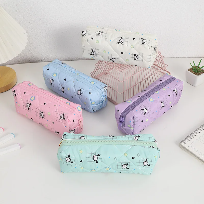 Quilted sanrio Ladies Travel Storage Bag Hello Kitty Women's Cosmetic Bags Cute Design Girls Pencil Case Makeup Bag Handbags