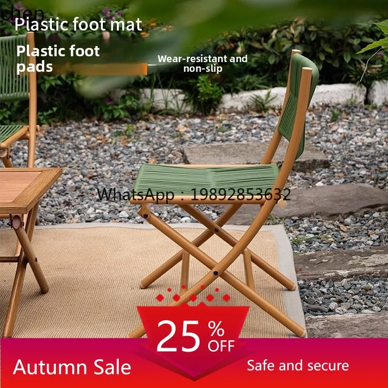 

Table and Chair Home Balcony Leisure Arrangement Portable Backrest Chair Camping Picnic Outdoor Folding Rattan Chair