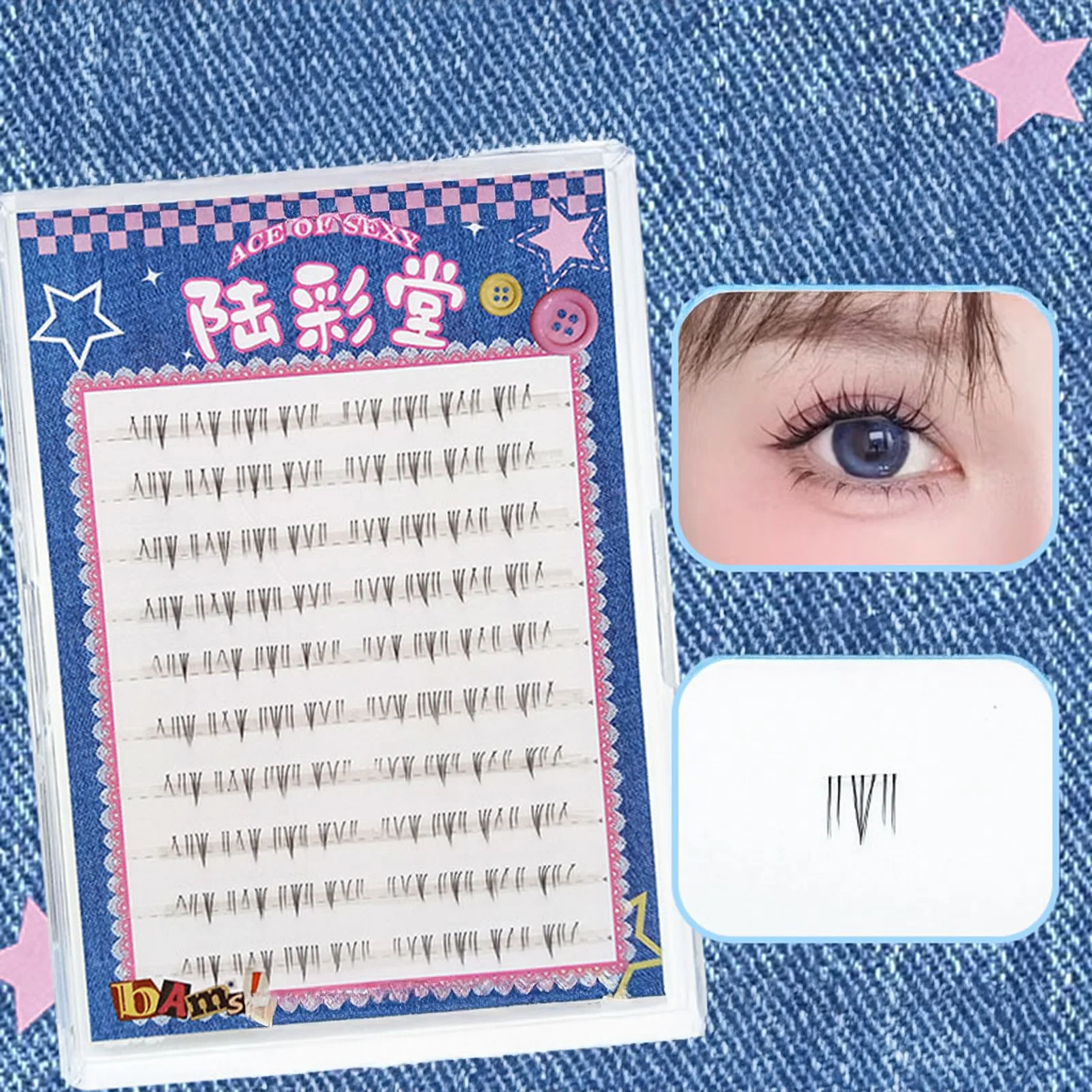 الرموش السفلية الطبيعية 5-7 مللي متر DIY بها بنفسك الفردية الرموش الصناعية الكورية ماكياج أسفل جلدة ماكياج رمش ماكياج أداة #1