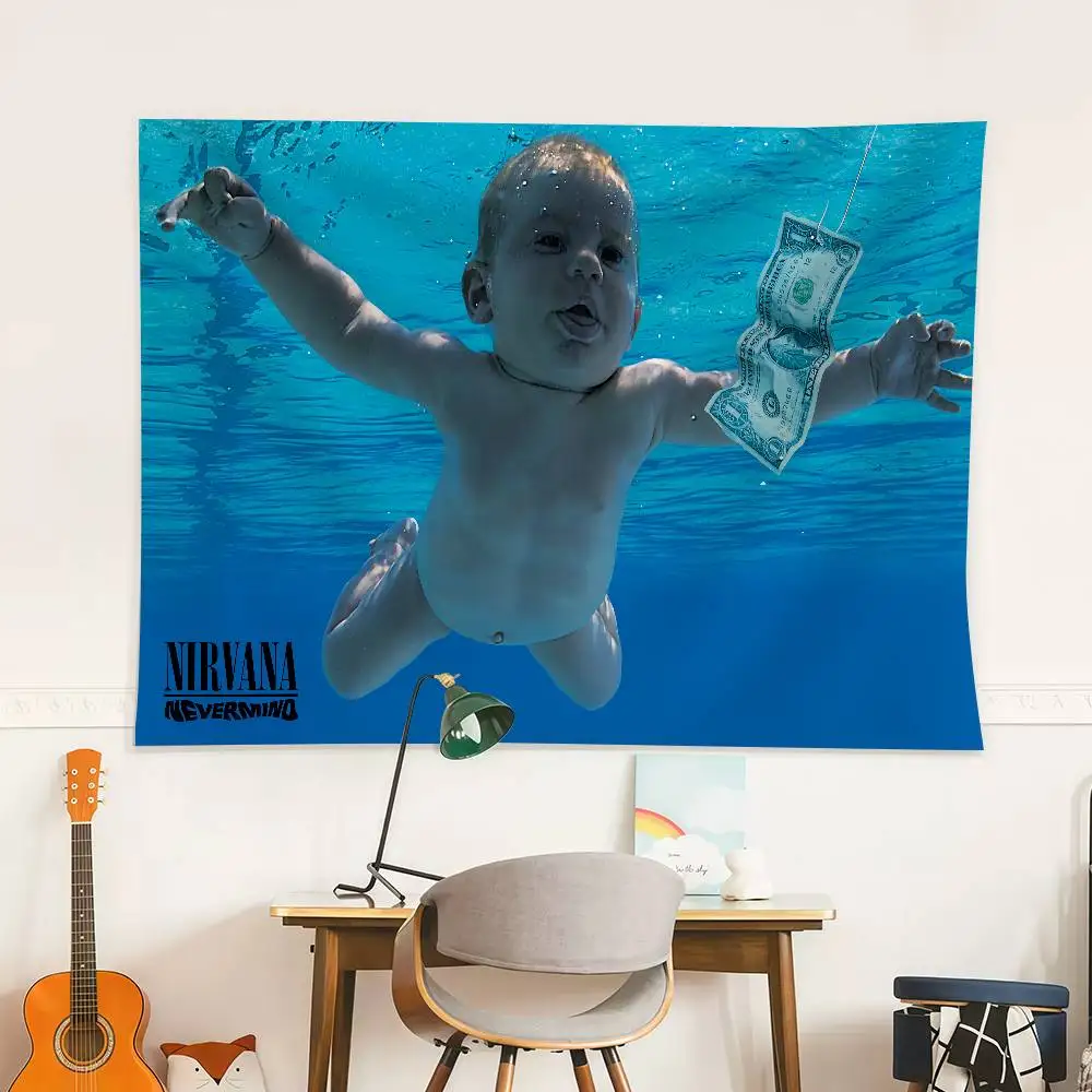 

Band Nevermind N-Nirvana-S Flag Decoration Outdoor Picnic Party Home Camping Party Art Hanging Banner