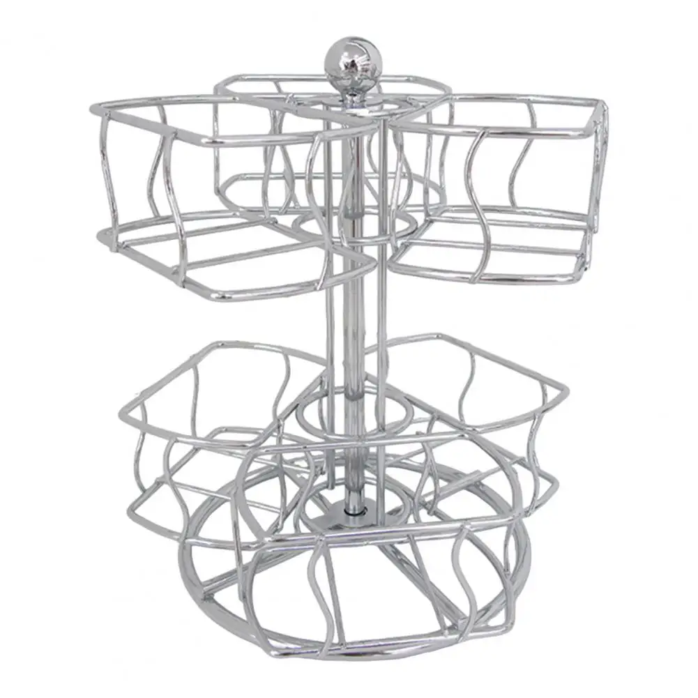 Teebeutel Lager regal Kaffee beutel Organizer Rotary Teebeutel Lager regal mit 2 Ebenen 6 Fächer für Home Office für die Küche