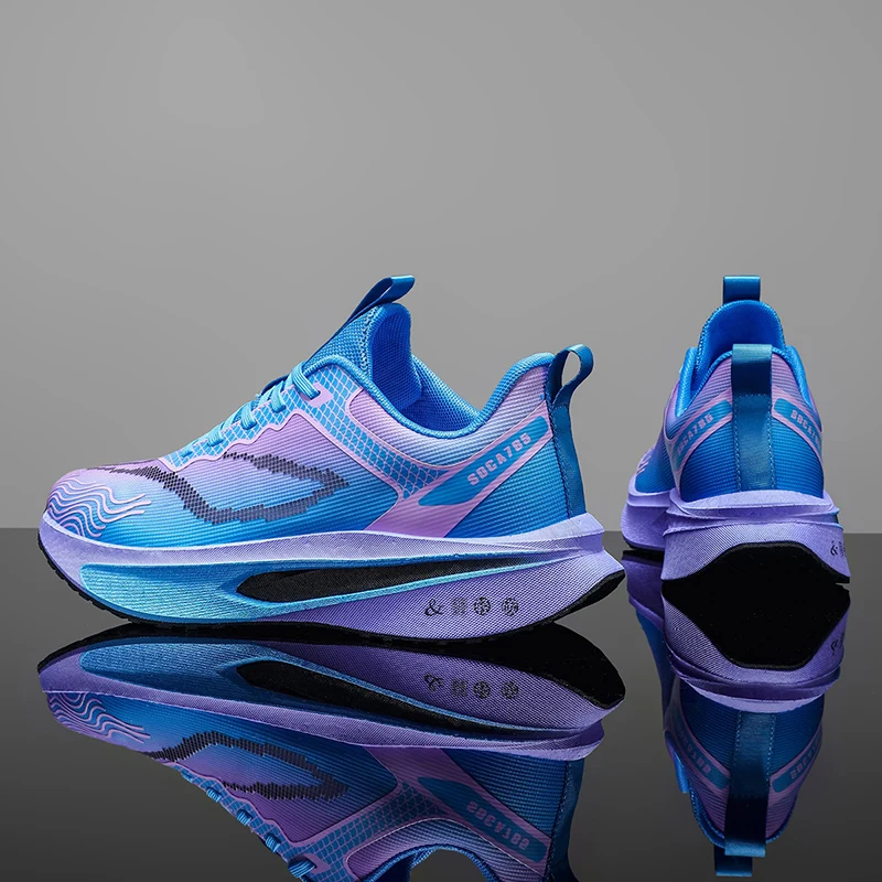 

Fashion Men's and Women's Sports Running Shoes Casual Wear-resistant Breathable Mesh Carbon Plate Support Surface Rubber Outsole
