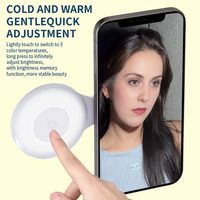 Adjustable Magnetic Phone Fill Light 3 Colors Soft Light Selfie Ring Lamp Photography Lamp for Vlog Makeup Live Streaming