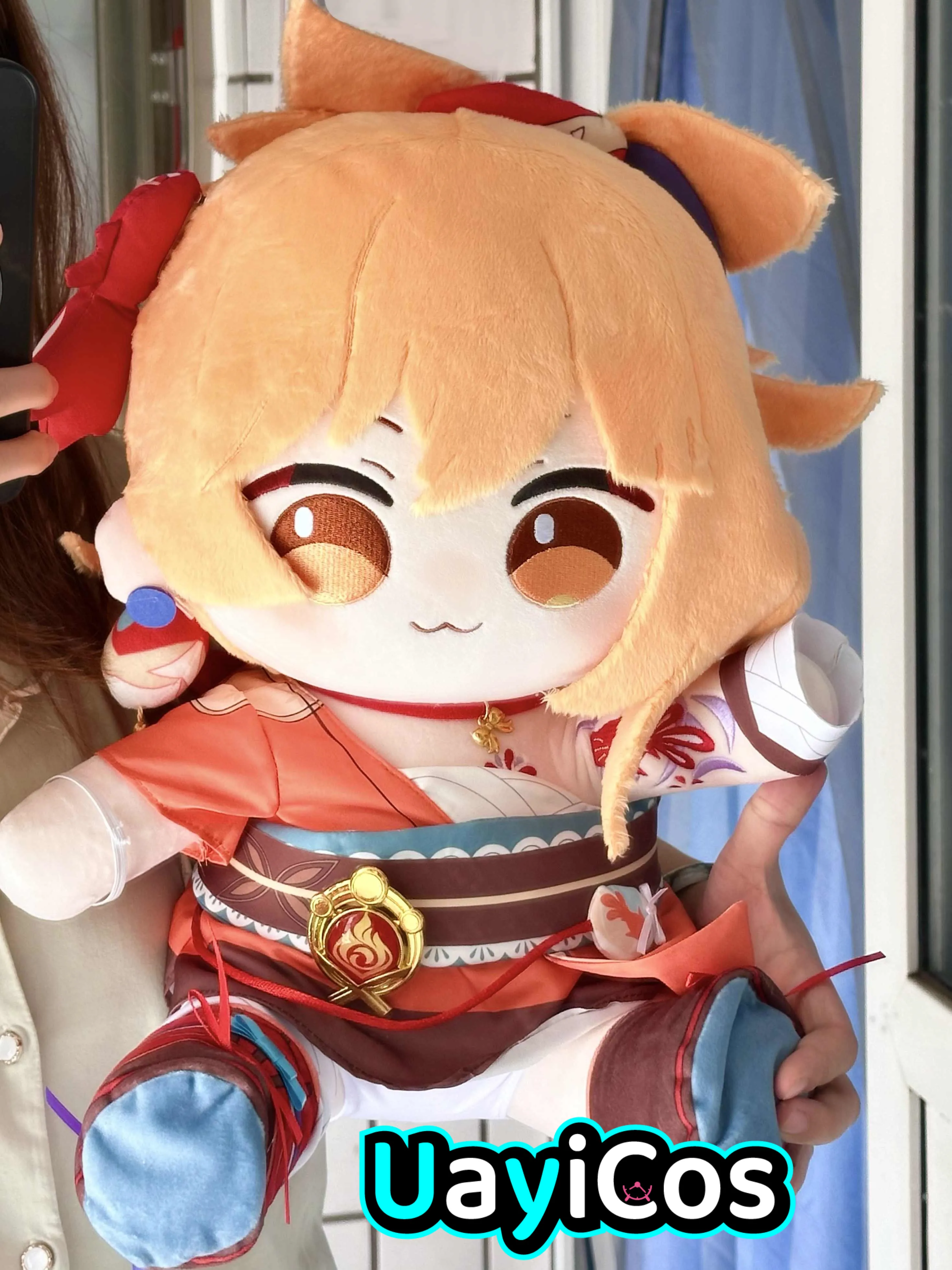 

40cm Genshin Impact Naganohara Yoimiya Cartoon Stuffed Plushie Plush Cotton Doll Clothes Pillow Game Anime Figure Toy For Kids