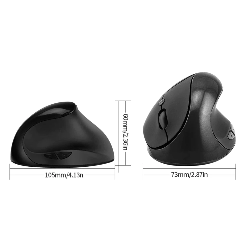 Ergonomic Left Hand Mouse 2.4G Wireless Vertical Mouse for Left-Handed Ergonomic