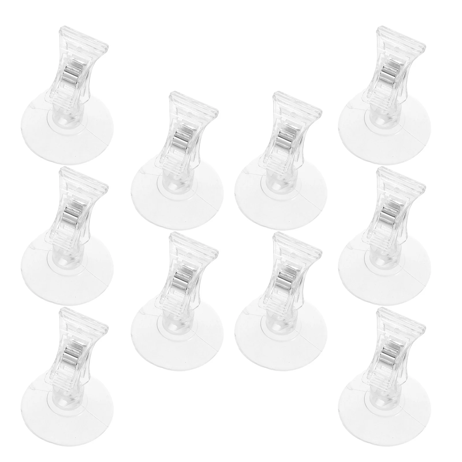 10Pcs Clear Suction Cup Clips Multi-Purpose Price Tag Holders Retail Sign Advertisement Display Clamps