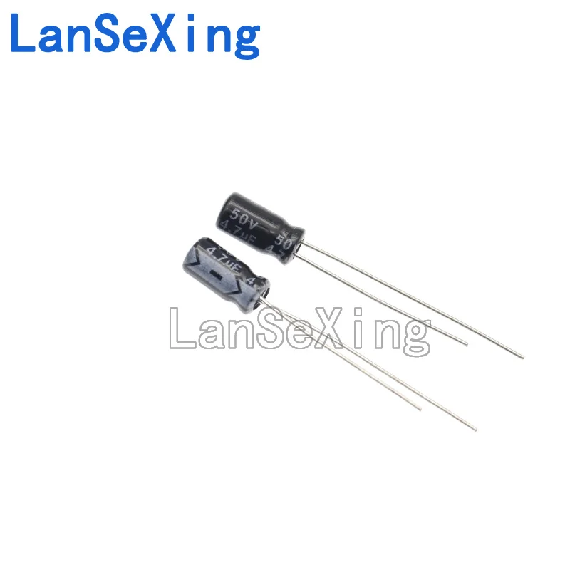 50V 4,7 uf langlebiger Plug-In-Elektrolyt kondensator 4,7 uf 50V Volumen 5x11 4x7mm