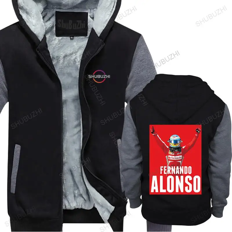 

fall men autumn winter top thick hoodies F1 RACER Fernando Alonso Victory unisex thick hoodies loose style tops Man Brand