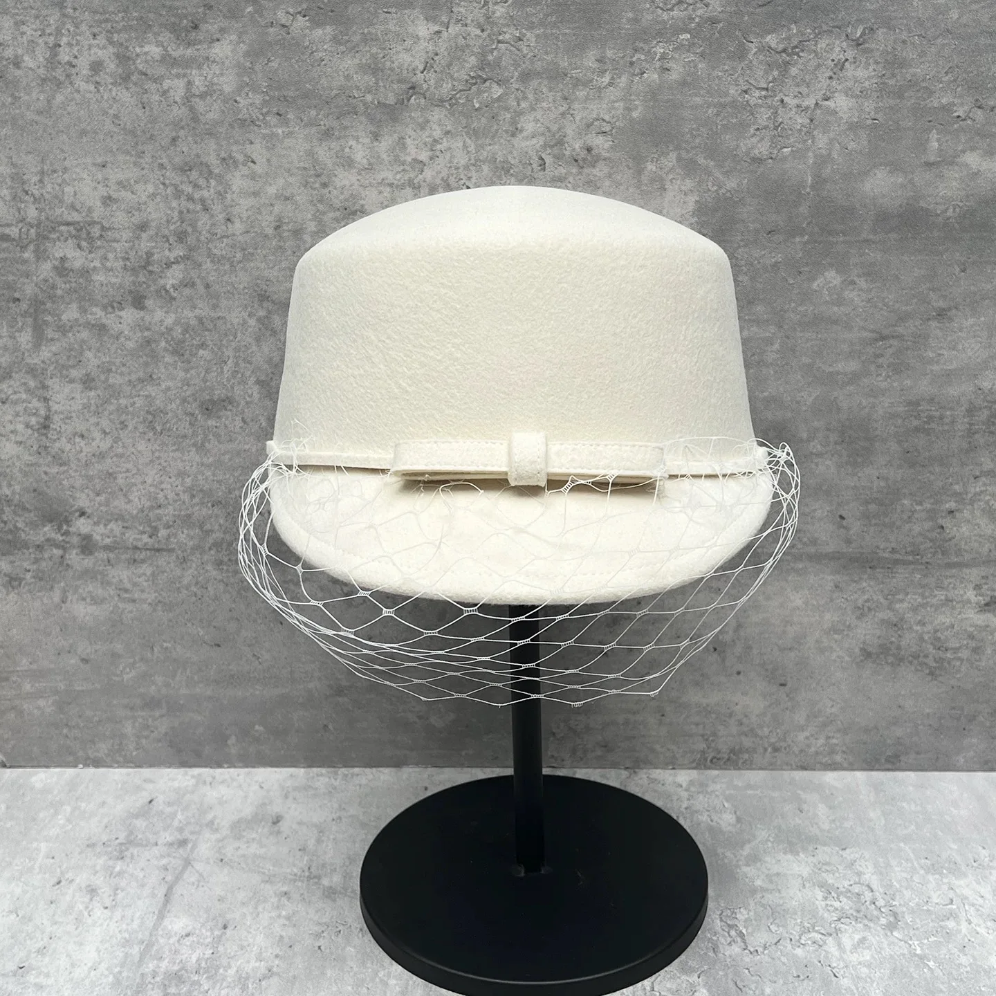 Japanische Designer-Stil Wolle Schleife Mesh Reit Hut Baseball Kappe Mode Herbst Winter Militär Hut Korea Casual Fedora Hut – Detail 5