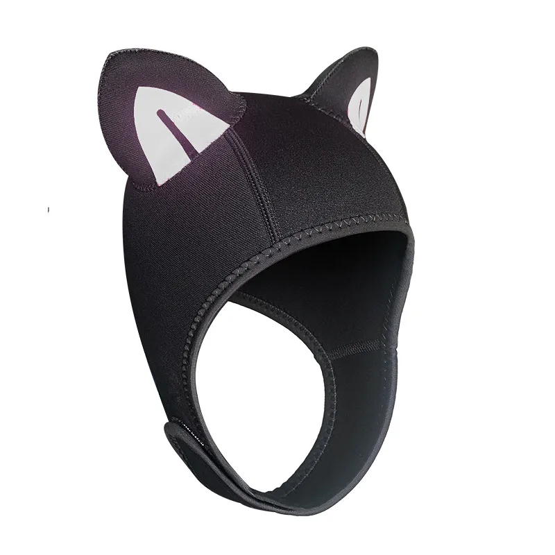 

2.5mmDiving Hood Warm Diving Helmet Upstream Swimming Snorkeling Cap Cartoon Cat Cute Personalized Protection