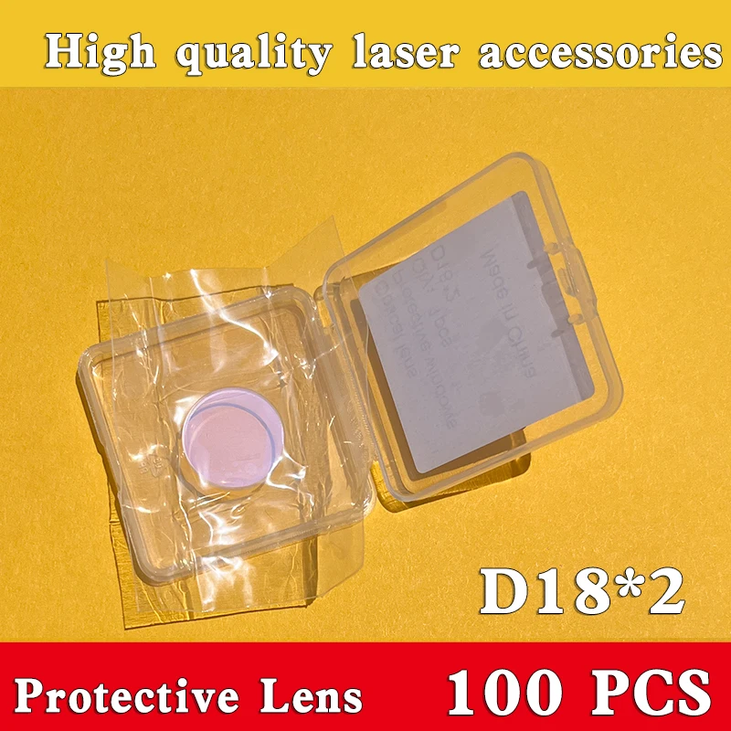 100 Stück Faserlaser-Schutzlinsen 18*2 Optische Linsen Schutzfenster Handlaser-Schweißzubehör CHAO QIANG WEI – Detail 2