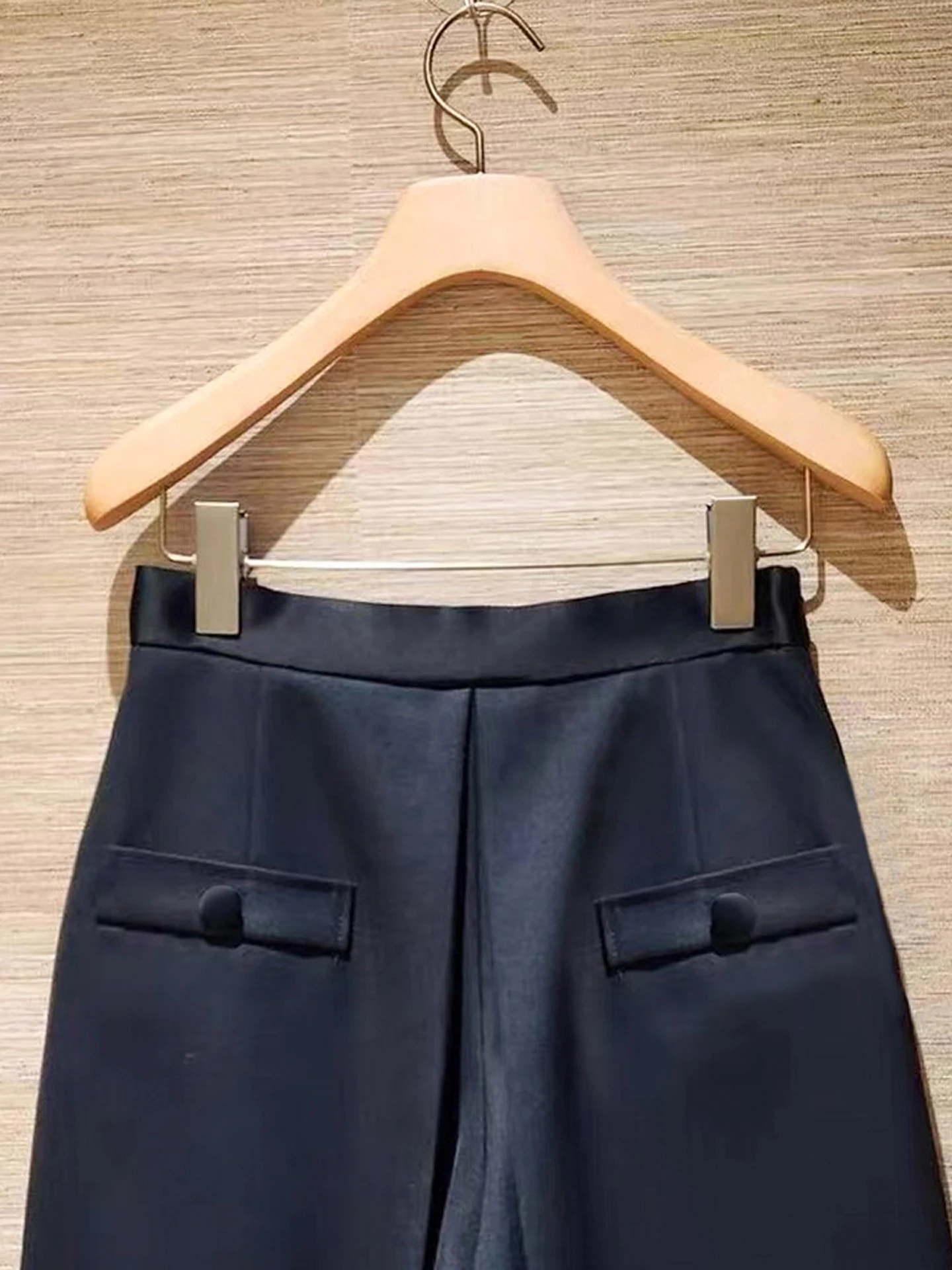 Pantaloni ort a gamba larga a vita alta da donna Casual Faionable Versatile Autunno Loose Fit Pendolarismo Sle Pantaloni dal taglio dritto