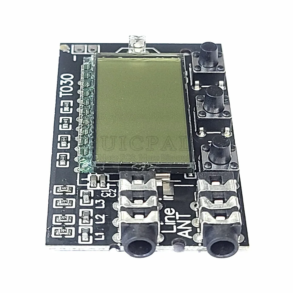 FM Stereo Transmitter Board Module Transmitting Wireless Audio Transmission Frequency 78MHz to 108MHz with LCD Display Antenna