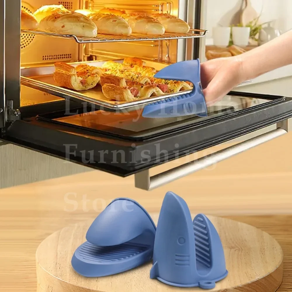 Porte-Pot en Silicone, gant de four résistant à la chaleur, accessoires de cuisson pour Barbecue, protection des doigts, ensemble de mitaines pour micro-ondes, 2 pièces