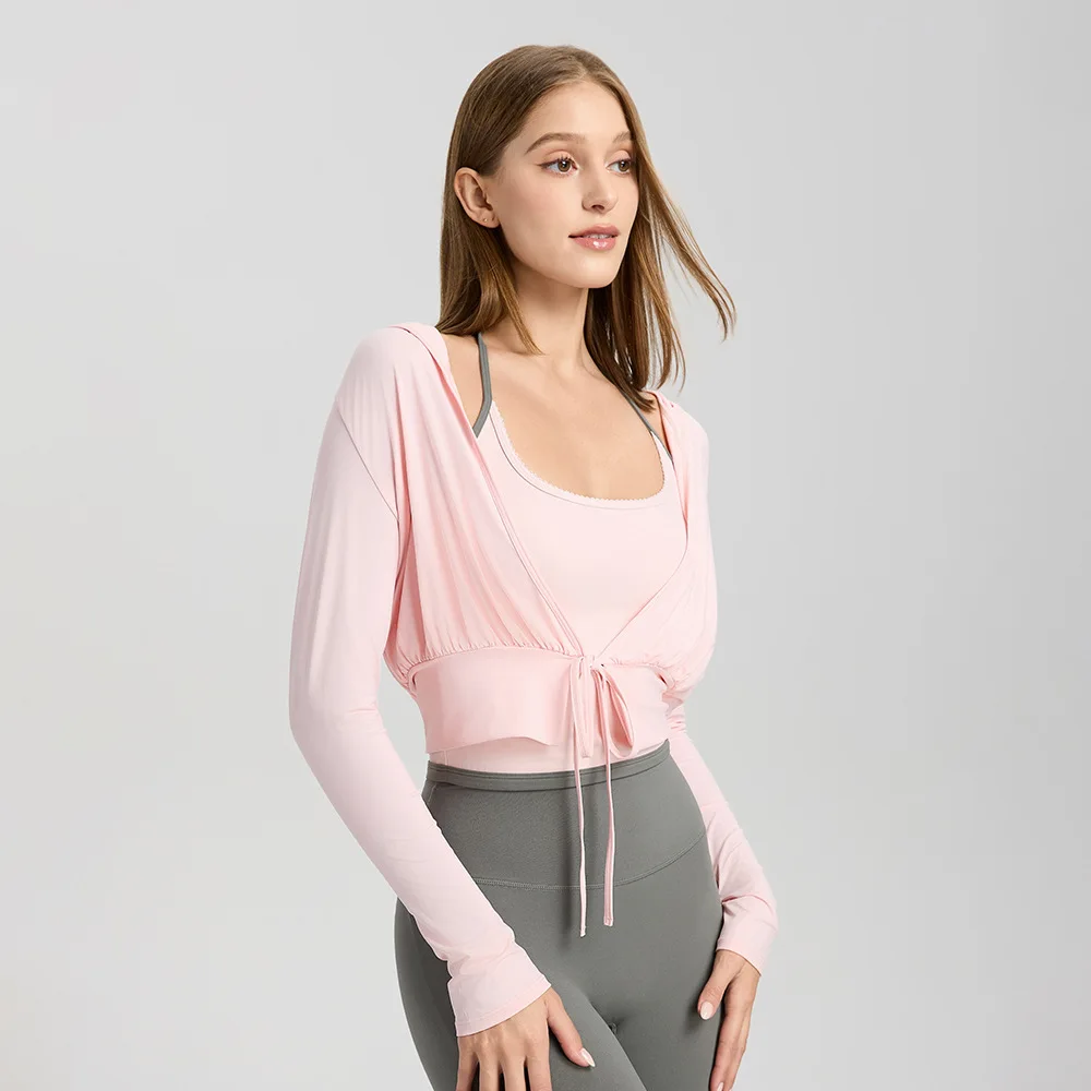 New Sunscreen Cover, Sports Jacket, Women's Loose Long Sleeved Top, Quick Drying Fitness Long Sleeved Outerwear