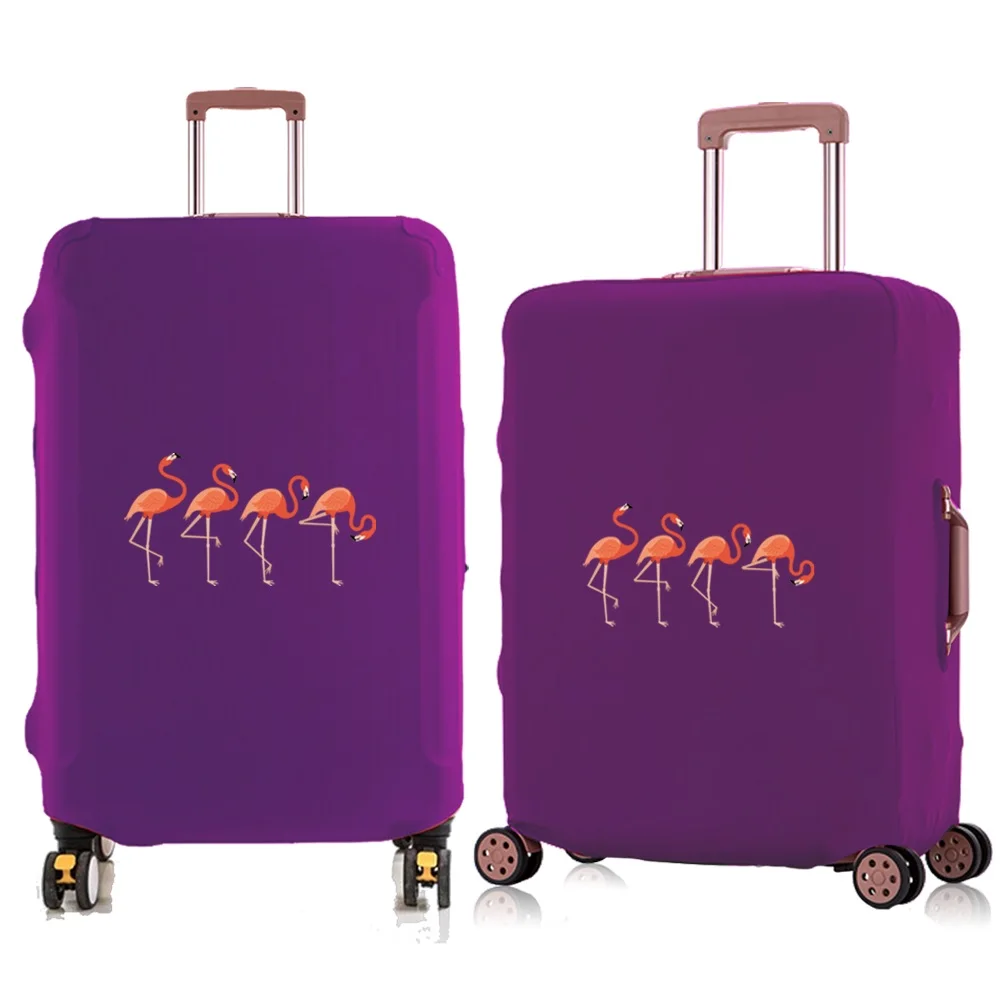 Suitcase Cover Luggage Protective Cover Flamingo Pattern Design Travel Elastic Dust Cases for 18 To 28 Inches Travel Accessories