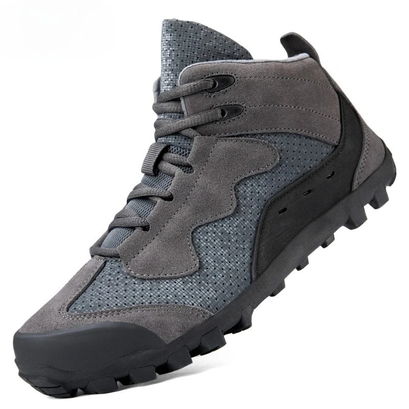 Motorcycle Riding MTB Shoes Mens Hiking Cycl boots Cycling Shoes MTB Gravel Road Bicycle Sneakers High-Cut Design