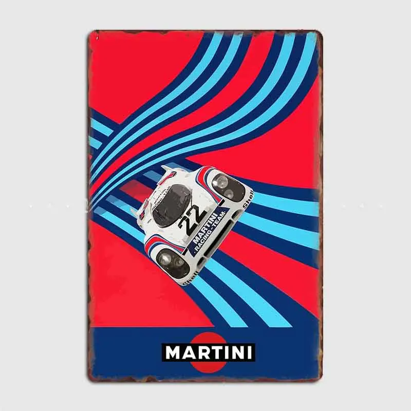 Martini racing 22Numbe 917 1971 Classic Sports Car Posters Metal Poster Club Custom Tin Sign Indoor Home Wall Decor Room Decor