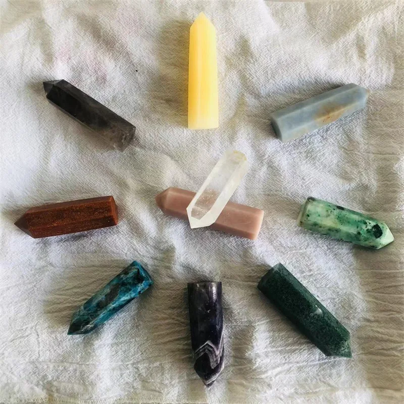 Donghai Natural Hexagonal Prism Various Energy Gem Crafts Rough Stone Crystal Column