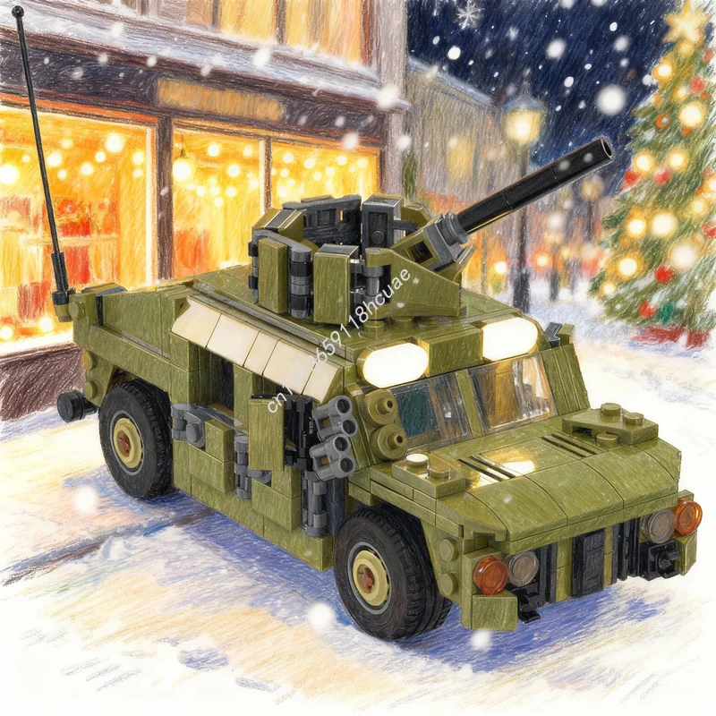 ตัวต่อ MOC MV 4 แบบเคลื่อนที่ได้หลากหลาย 447 ชิ้น ชุดตัวต่อแบบมีล้อ สำหรับสร้างแบบจำลองสถาปัตยกรรม ของขวัญคริสต์มาส ไอเดียของเล่นสร้างสรรค์