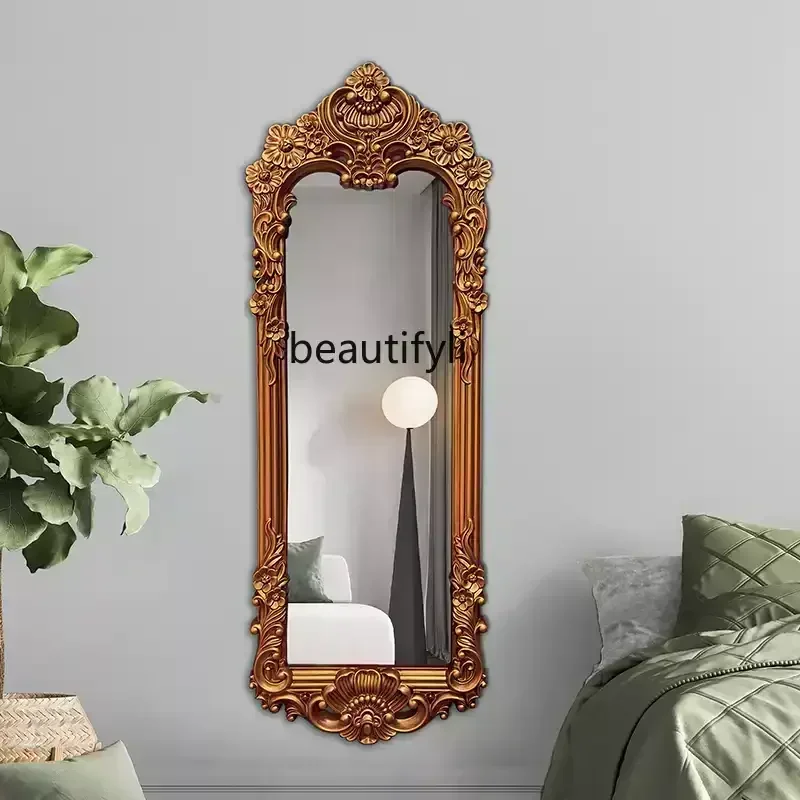 

A17 YD European retro dressing, floor-to-ceiling mirror full body, mirror special-shaped wall-mounted cloakroom wall-mounted mir