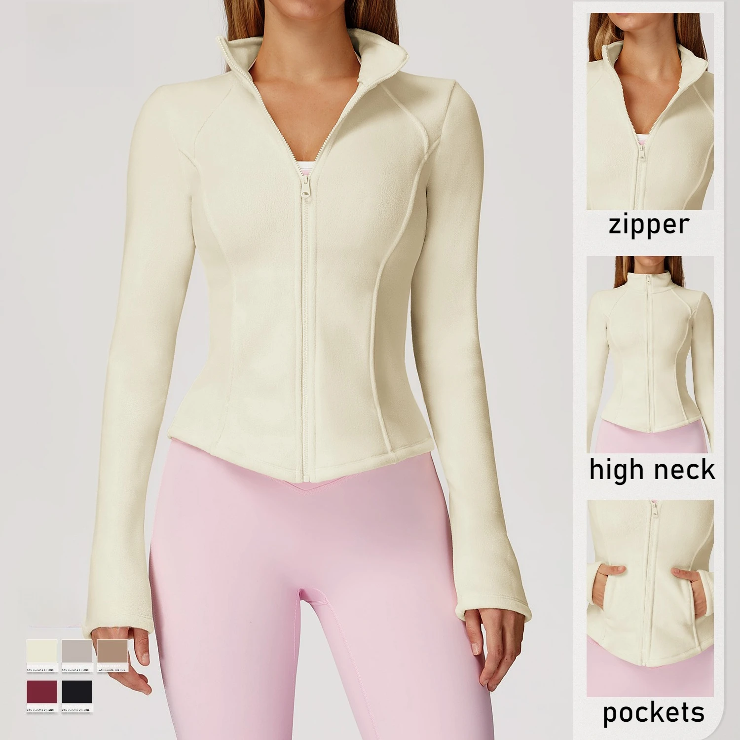 เสื้อแจ็คเก็ตโยคะผ้าเชอร์ปาแบบ - Sherpa Coat Women บทวิจารณ์และราคา