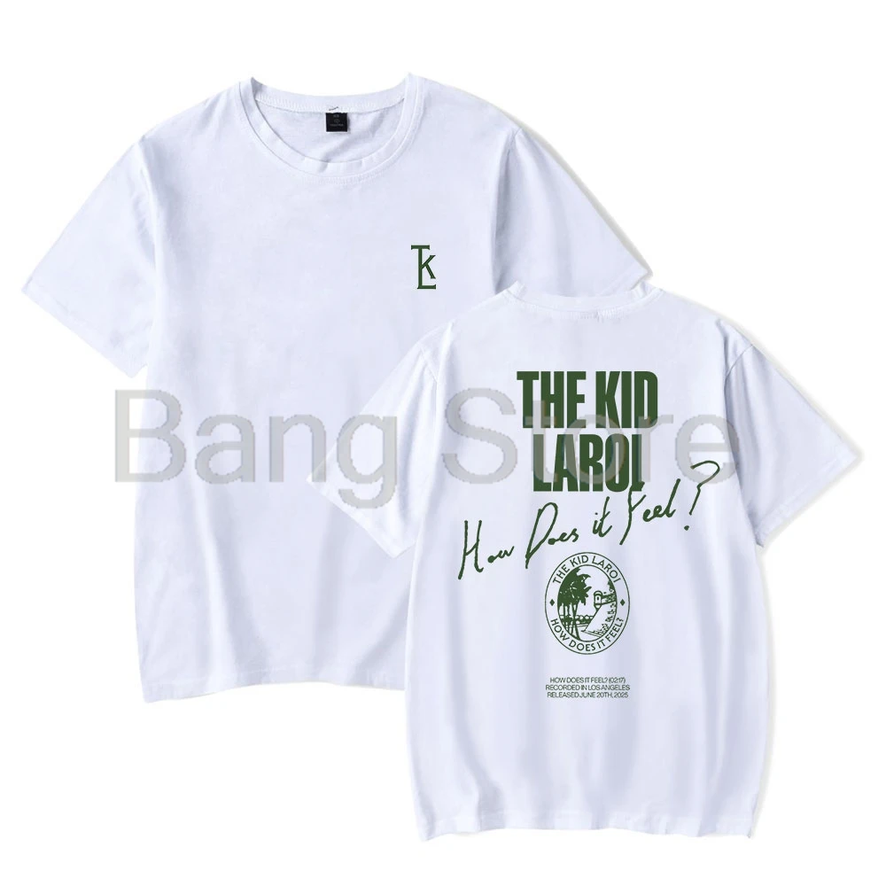 تي شيرت The Kid LAROI How Does Feel بأكمام قصيرة للنساء والرجال بياقة دائرية أنيقة للجنسين #1