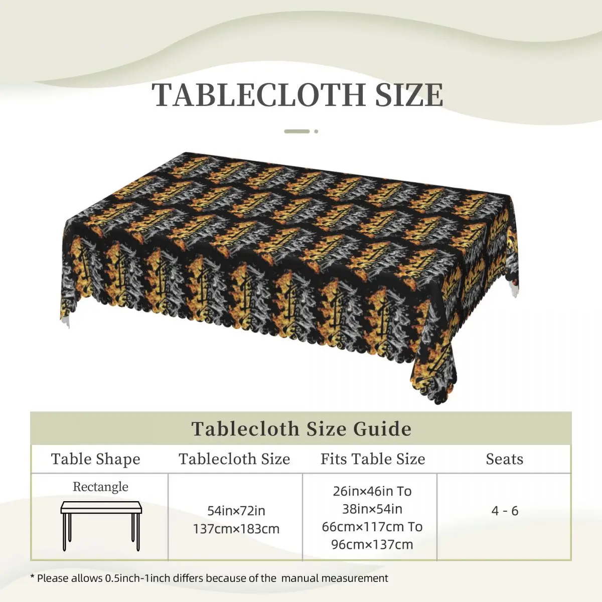 Kyokushin Karate Bushido Values Tablecloth Restaurant Kitchen Rectangular Tablecloth Festival Party Outdoor Dining Table Cover