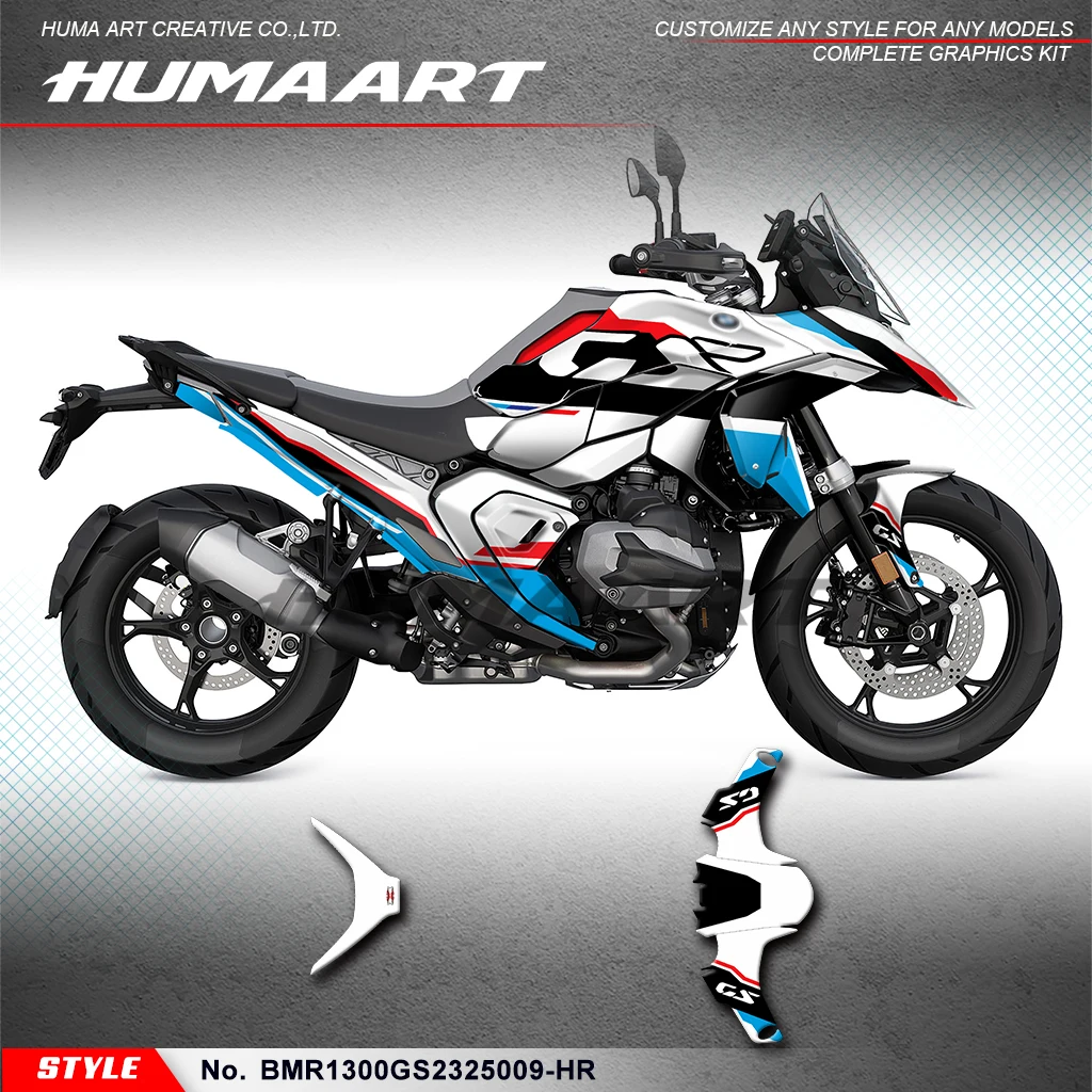 

HUMAART Personalized Racing Graphics Wrap Sticker for R1300GS R 1300 GS 2023 2024 2025, Restyled, BMR1300GS2325009-HR