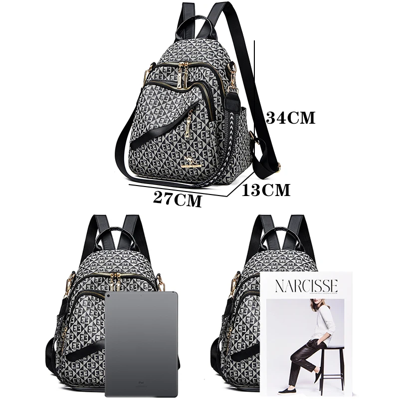 High Quality Oxford Cloth Backpacks Multi Functional High Capacity Backpacks Mochilas Luxurious Women's Designer Brand Backpack