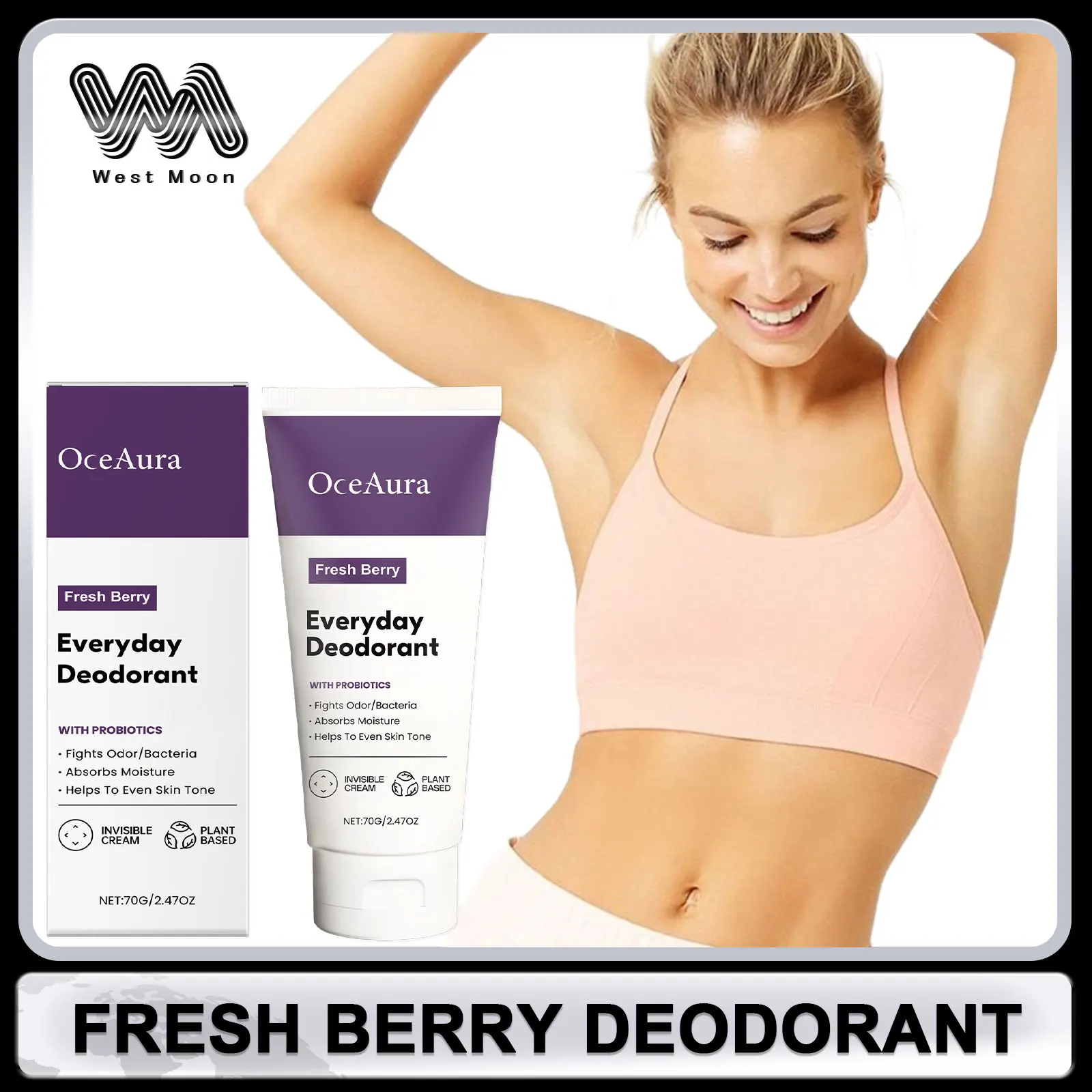 

Berry Deodorant Cream Eliminate Underarm Odor Keep Fresh Long Lasting Fragrant Reduce Bad Smell Antiperspirant Armpit Deodorizer