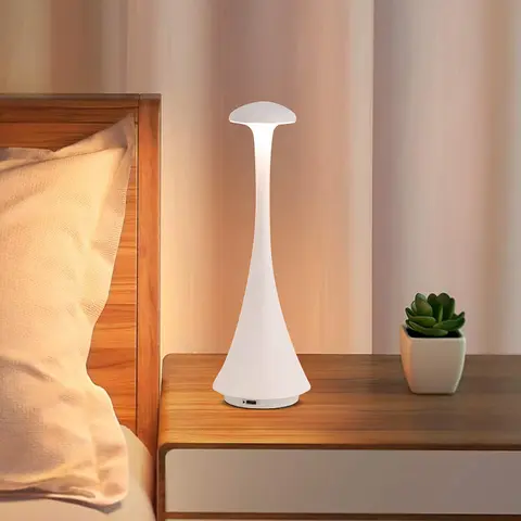 Rechargeable Portable LED Desk Lamp Bedroom Atmosphere Desk Lamp With Touch Function Mushroom Head Desks Lamp