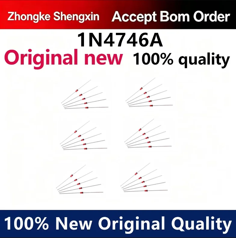 （5pcs-100pcs）New 1N4746A IN4746A 18V 1W Zener Diode ST DO-41 Glass Tube 1N4746