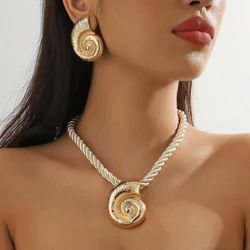 3 Pcs/set Simple Fashion Starfish Pendant Necklace Ocean Style Party Banquet Exaggerated Earrings Personalized Women Jewelry Set