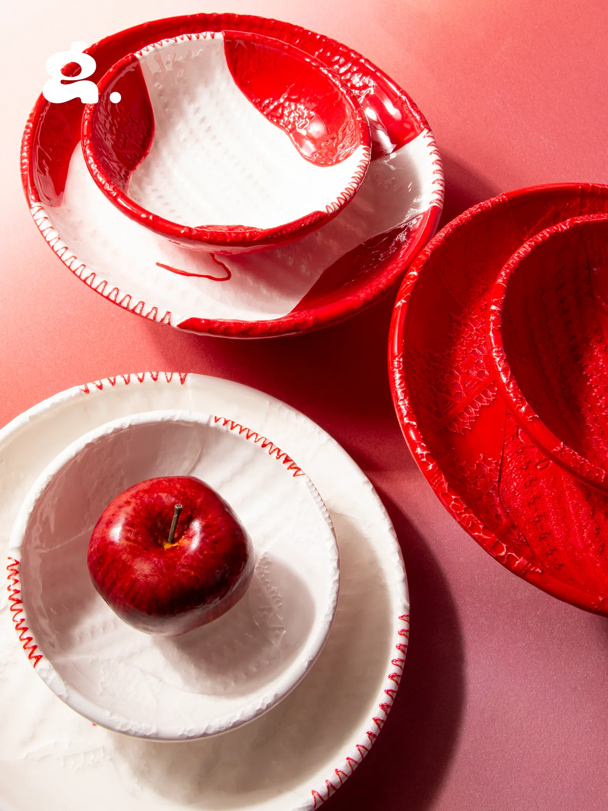 

Тарелка для салата ручной работы из красного кружева, праздничная, для Китайского Нового года, универсальная, круглая