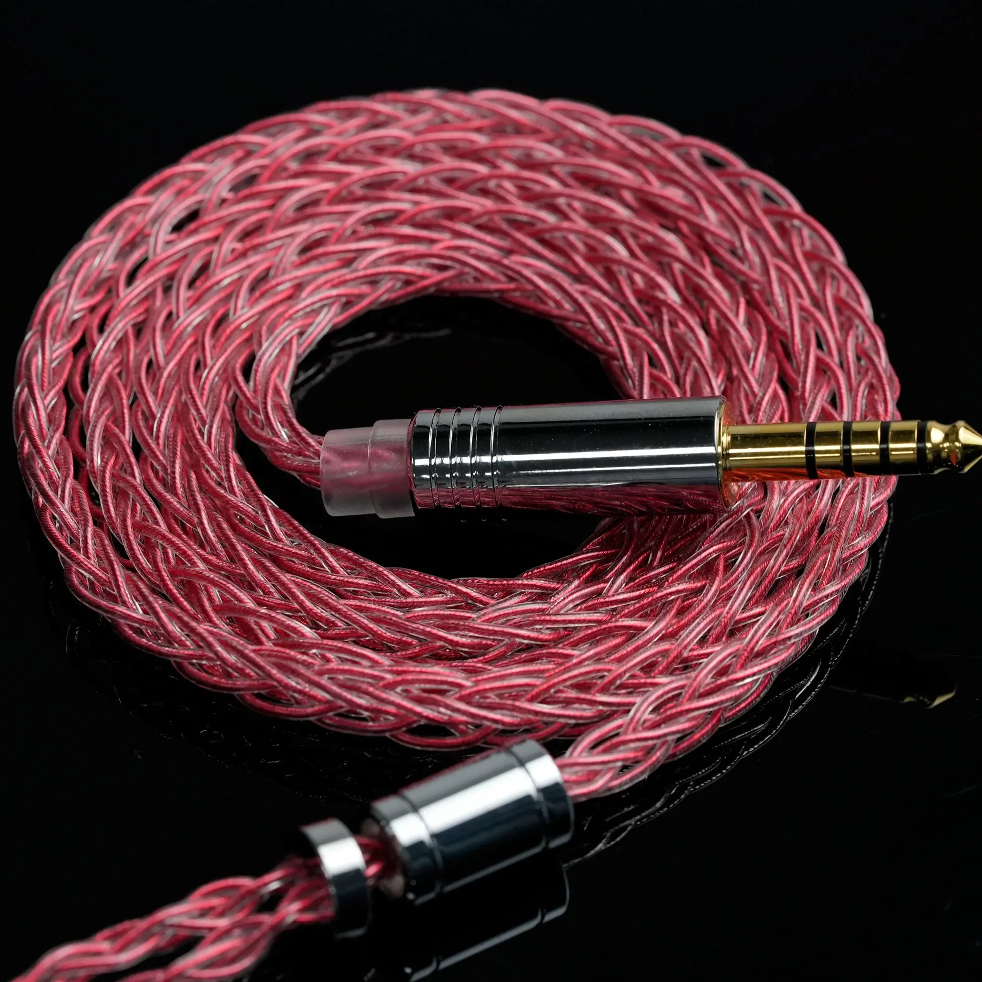 Xinhs 8core 5n occ versilbert rot kabel kopfhörer upgrade kabel versenkt 2pin qdc mmcx geeignet für tri starsea moondop – Detail 1