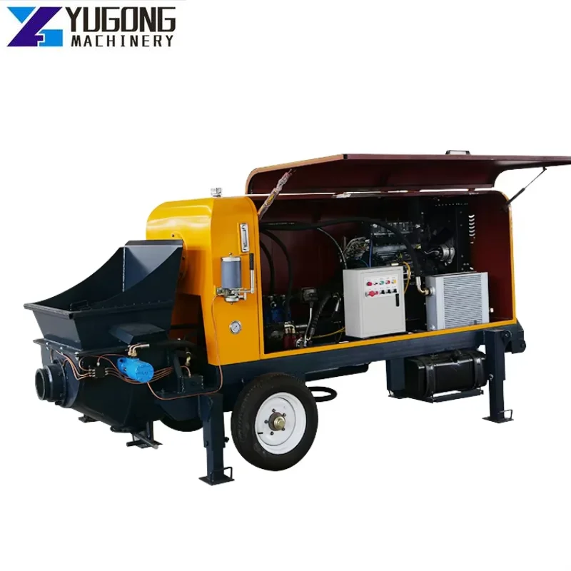 YG Diesel Compact Mini Concrete Pump Machine Construction Concrete Mixer Pump Concrete Pump Truck Price Sale for Building Use