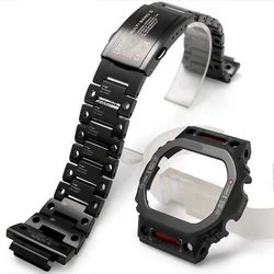 Mech Style Robot DW5600 GMW-B5000 GWB5600 G5600E Titanium GW-M5610 Stainless Steel WatchCase Bezel Strap MechWarrior