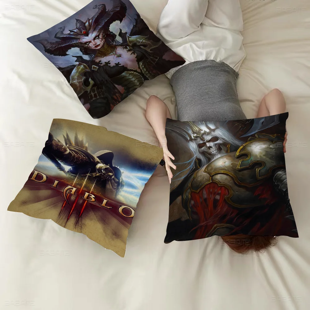 RPG Game D-Diablo 4 Pillow Cushion Cover Pillowcase Living Room Sofa Home Decor Customized