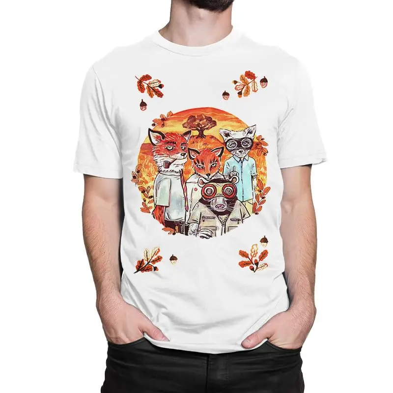 Fantastic Mr Fox by Wes Anderson T-ShirtAnime Pattern High Quality Short SleeveUnisex T-shirts for Men Women Summer Tees Cotton