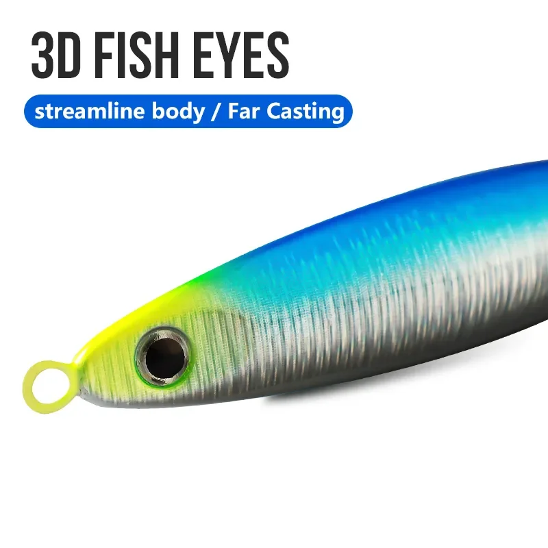 TAIYU 60g Metal Jig Fishing Lure Micro Jigging Lures Sinking Wobblers Jigs for Sea Fishing Lure Luminous Artificial Hard Bait