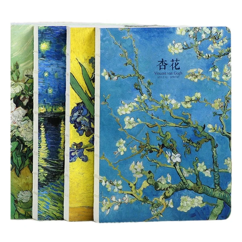 220 Pages Van Gogh Oil Painting Series Notebook Paper Diary Book Sketch Book Chrismas Gift