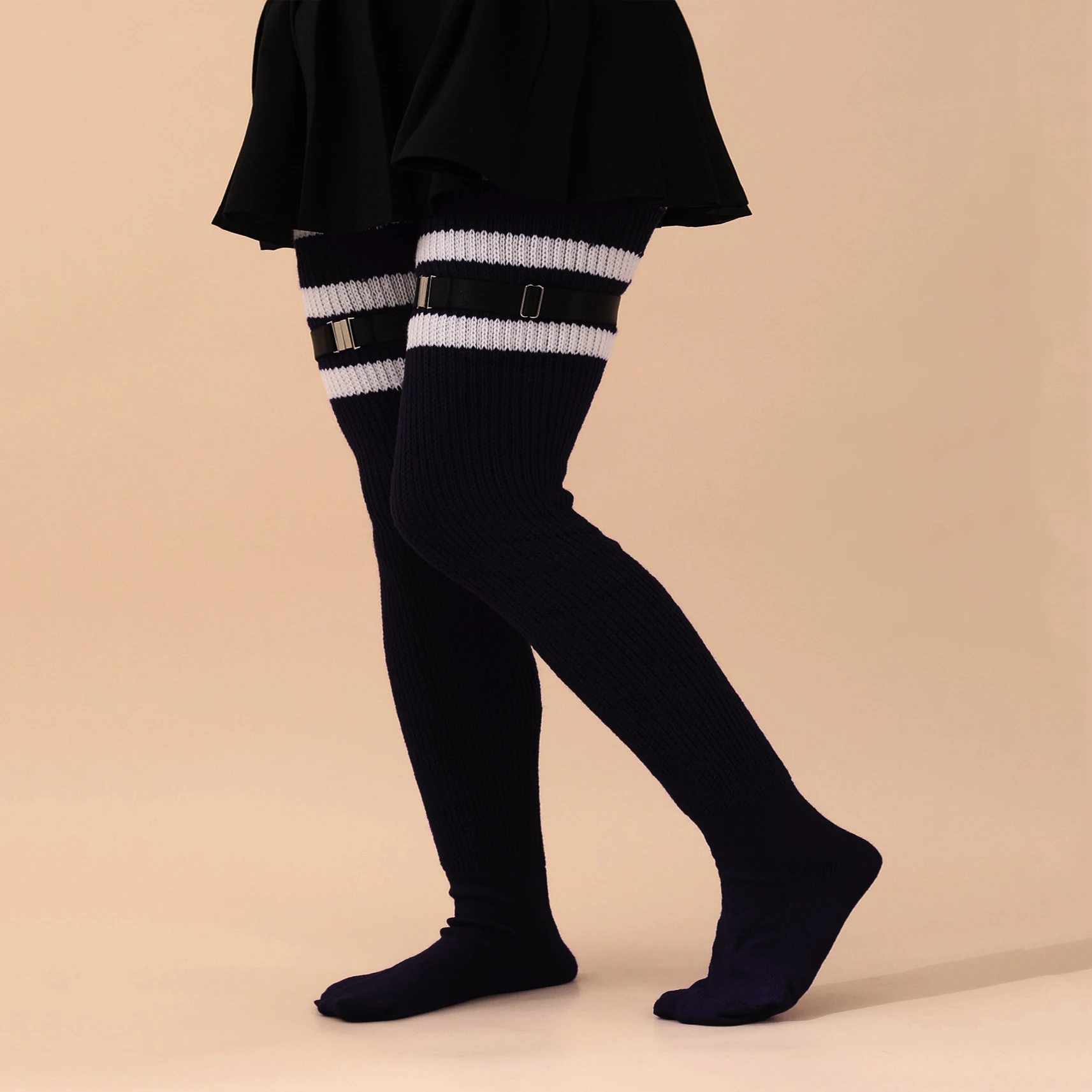 

Женские зимние носки до бедра больших размеров для толстых бедер - очень длинные чулки выше колена - теплые носки с поясом на бедро