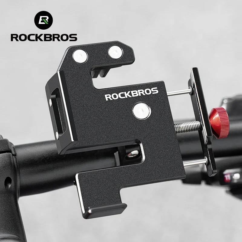 ROCKBROS Bicycle Phone Holder S Clip Ring Holder Aluminum Alloy Anti-Slip for 4.7-7.09inch Phones Moto Motorcycle Stand Bracket