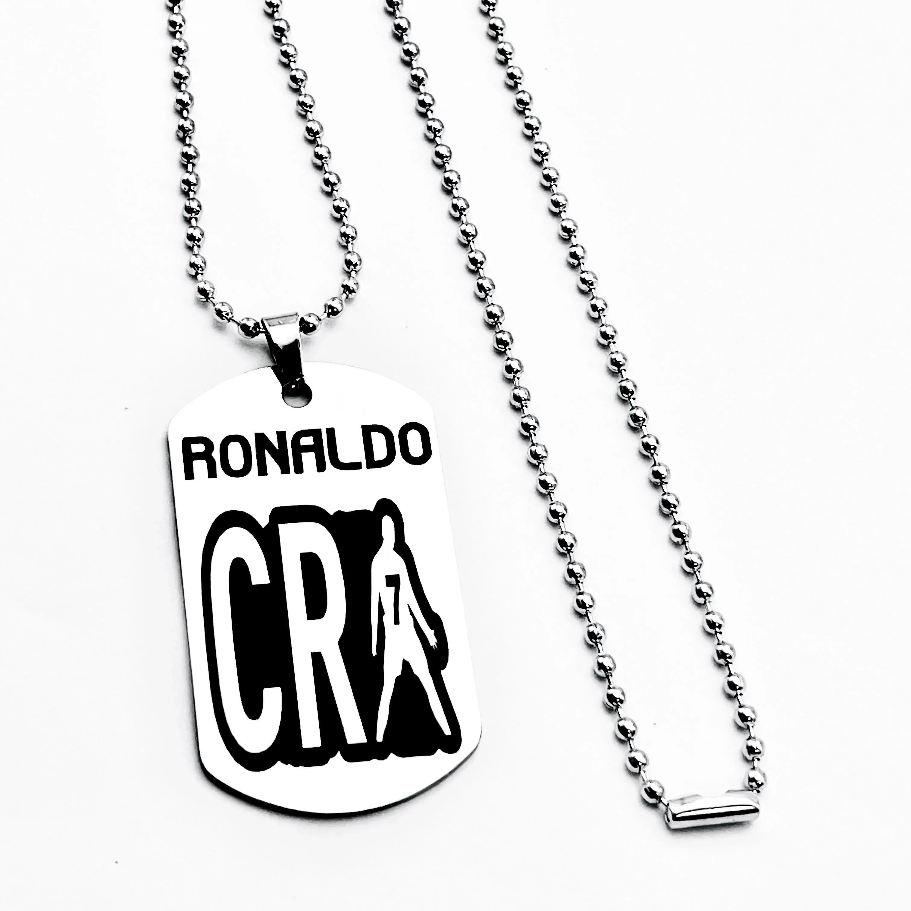 كريستيانو رونالدو، قلادة Cr7 من الفولاذ المقاوم للصدأ - تصميم رياضي، إكسسوار أزياء رجالي، هدية مثالية لعشاق كرة القدم #2
