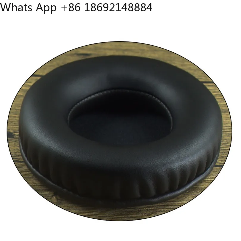 Headphone cover Round black soft PU sponge Thickened noise reduction ear pad earmuffs 1 pair Price