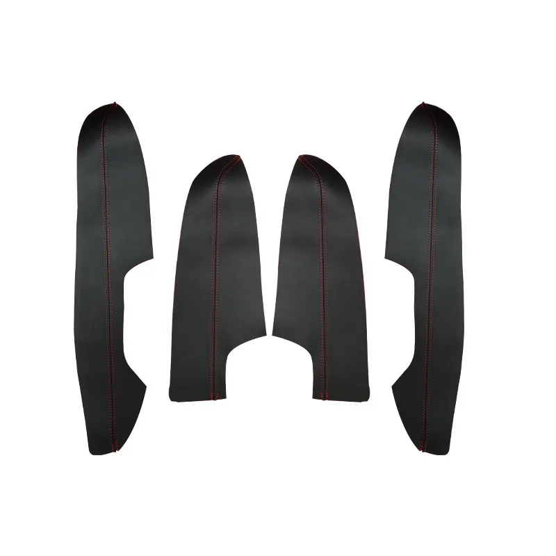 4pcs For Nissan X-Trail Rogue 2014 2015 2016 2017 2018 Car Interior Door Armrest Panel Protective Cover Microfiber Leather Trim