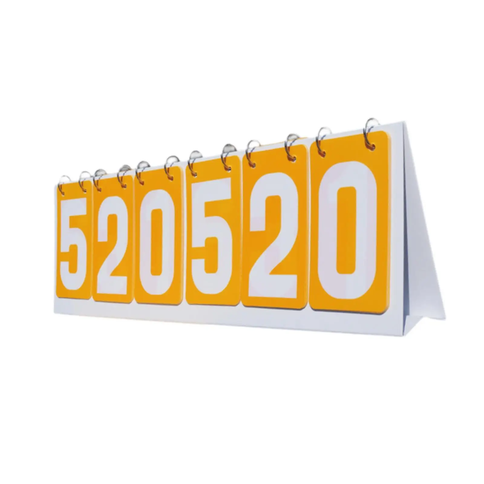Tabletop PVC Flip Sports Scoreboard Portable Six Digit Counter with Large Numbers for Badminton Baseball Indoor Use
